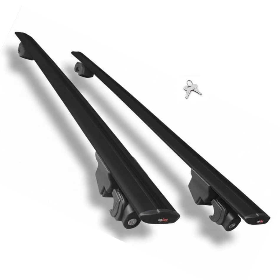 Universal Roof Bars, 118/140 cm, Fits Flush Roof Rails, Black/Grey