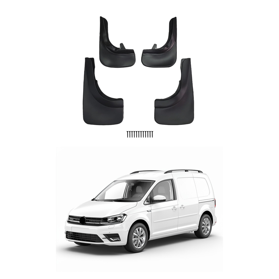 Universal Mud Flaps For Volkswagen Caddy 2003-2026 Mudflaps Splash Guards Mudguards, Front Rear Set of 4, Black