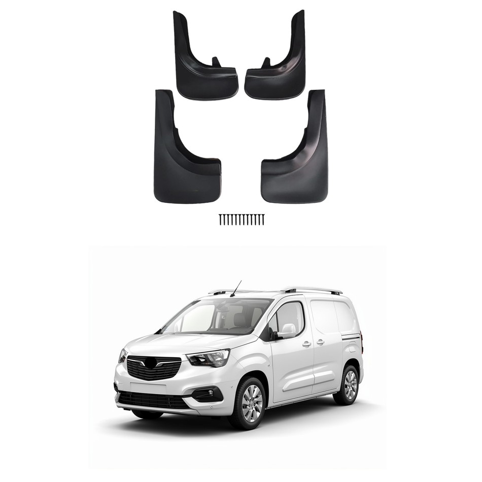 Universal Mud Flaps For Opel Combo 2001-2026 Mudflaps Splash Guards Mudguards, Front Rear Set of 4, Black