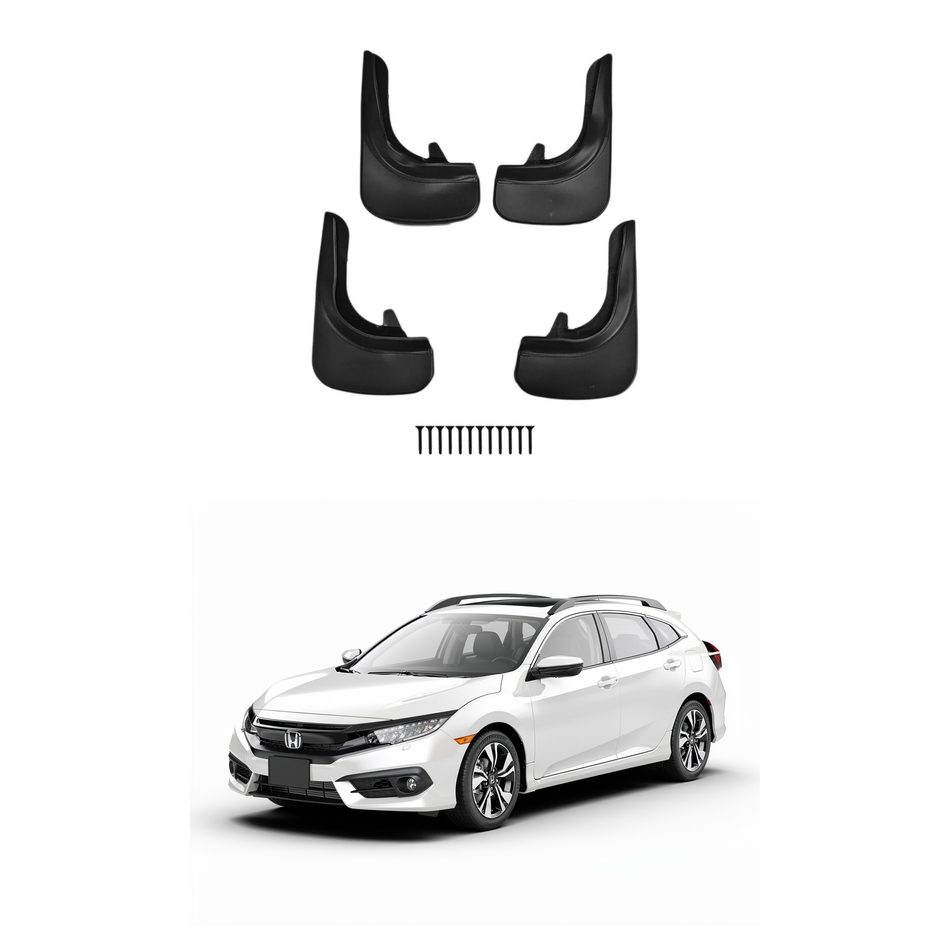 Universal Mud Flaps For Honda Mudflaps Splash Guards Mudguards, Front Rear Set of 4, Black
