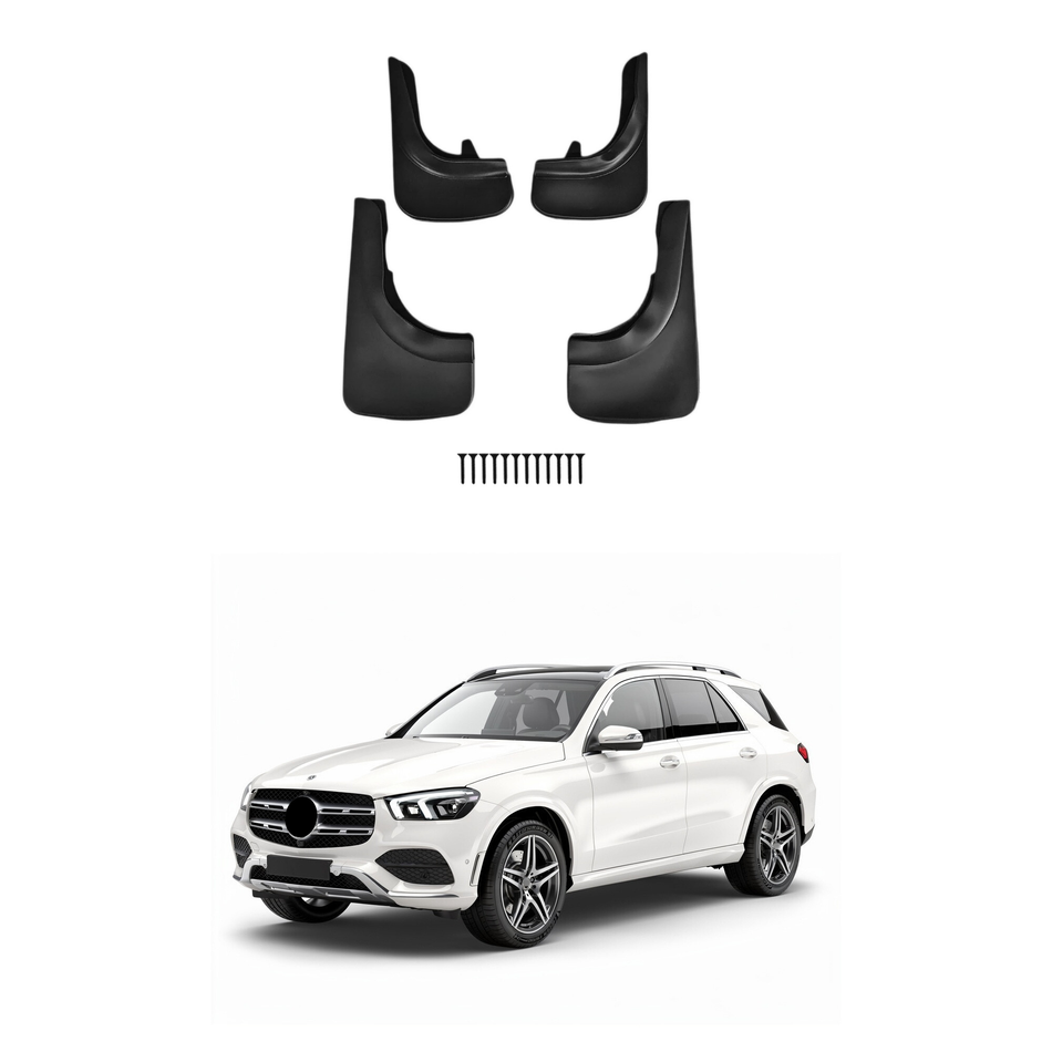 Universal Mud Flaps For Mercedes Mudflaps Splash Guards Mudguards, Front Rear Set of 4, Black
