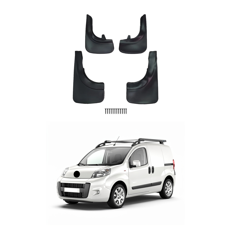 Universal Mud Flaps For Citroen Nemo 3 (225) 2008-2017 Mudflaps Splash Guards Mudguards, Front Rear Set of 4, Black