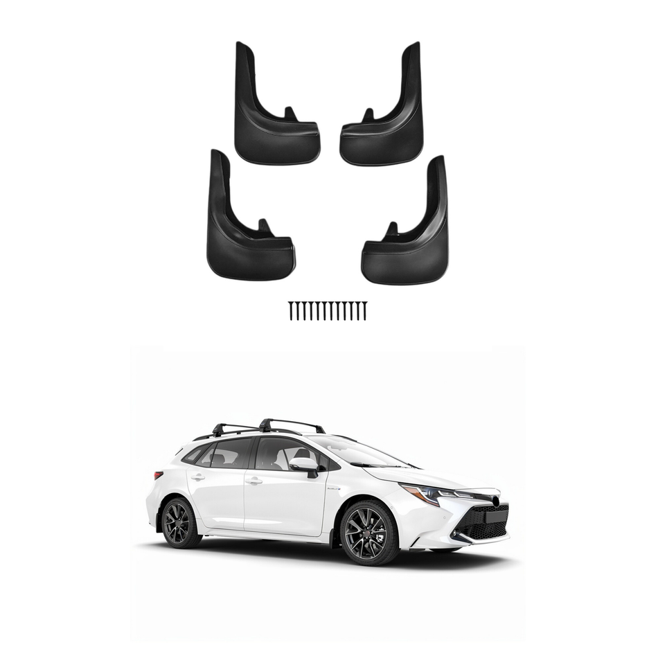 Universal Mud Flaps For Toyota Mudflaps Splash Guards Mudguards, Front Rear Set of 4, Black