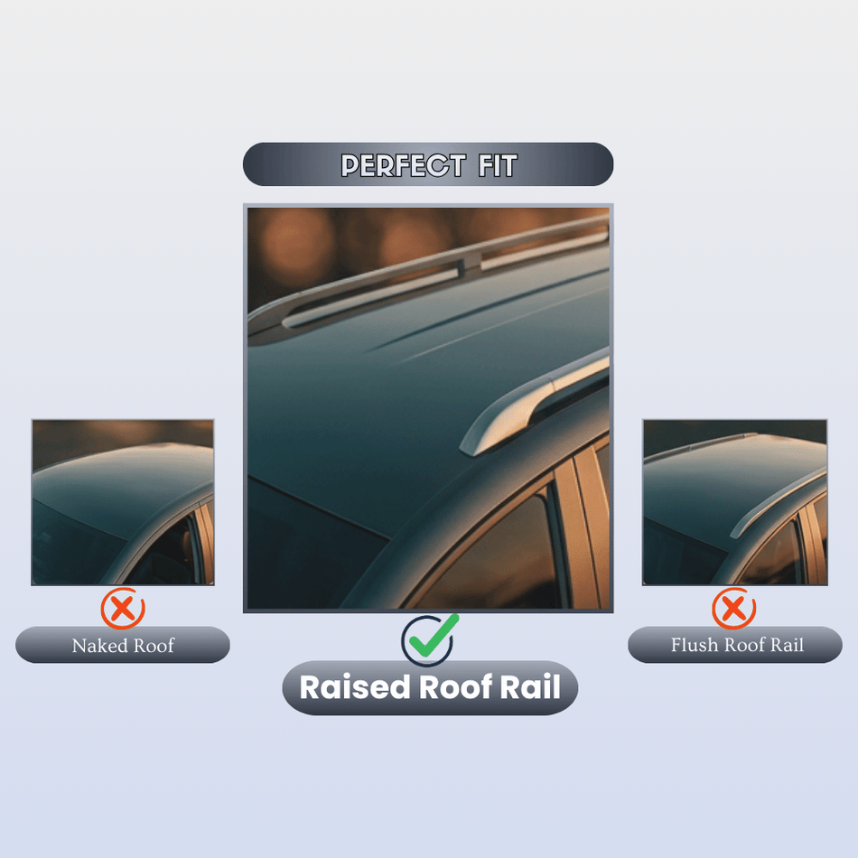Roof Bars Compatible with A6 (C6) Allroad 2006-2011, Black, 2 Bars with Straps