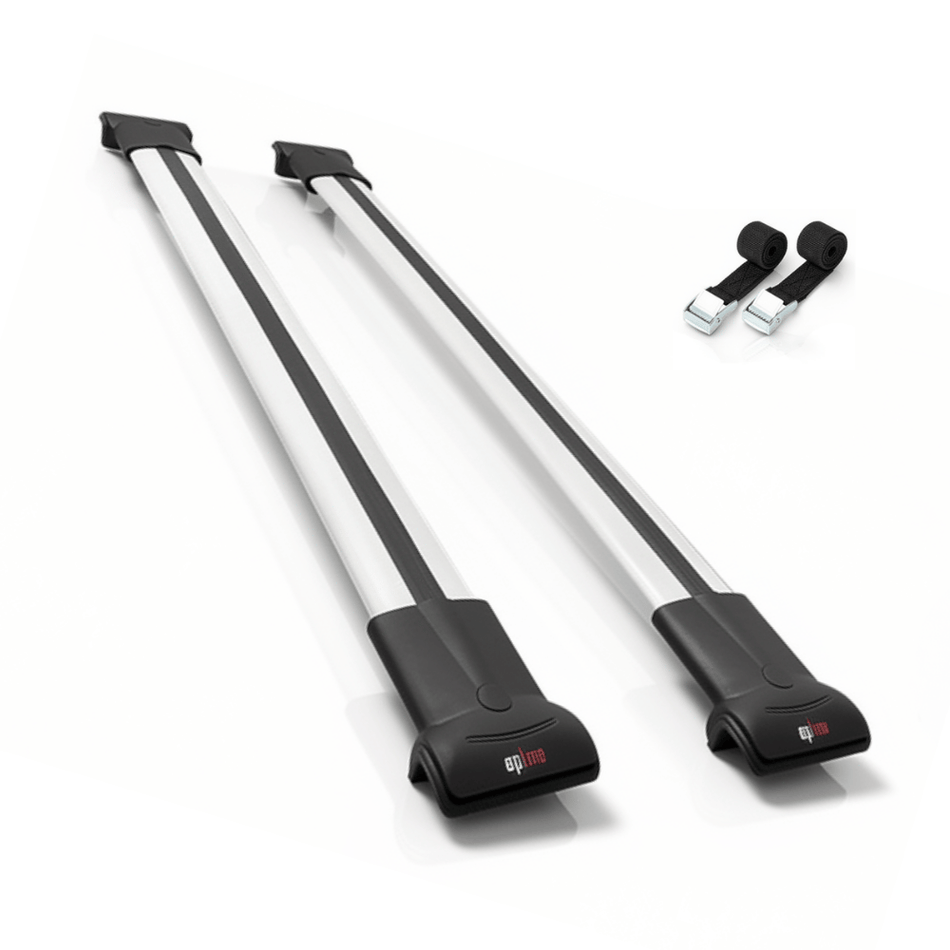 Roof Bars Compatible with Citroen Berlingo (M59) 2003-2008, Grey, 2 Bars with Straps